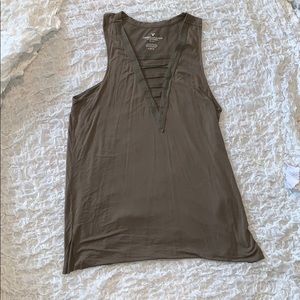 Green tank top